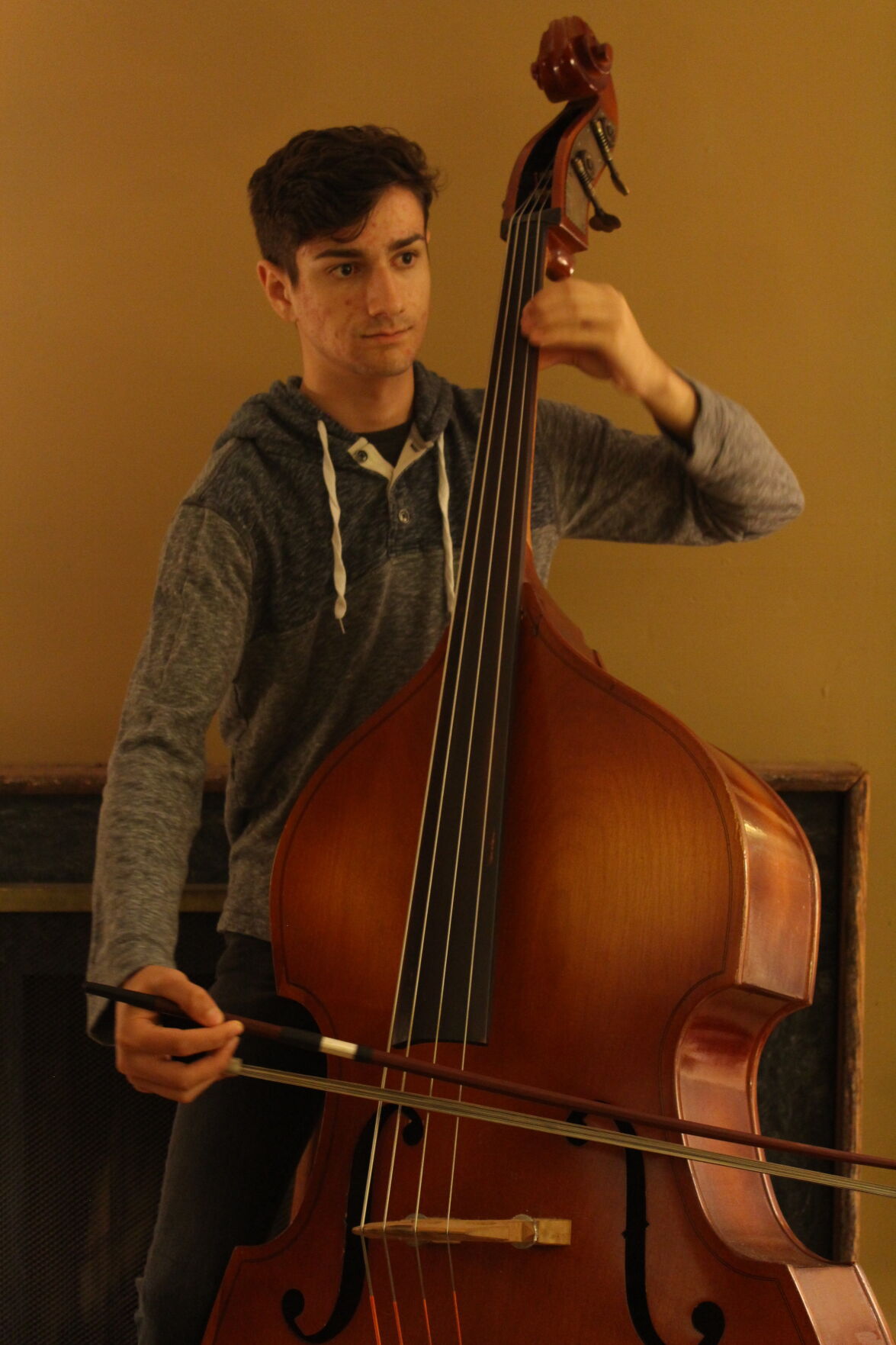 Playing bass